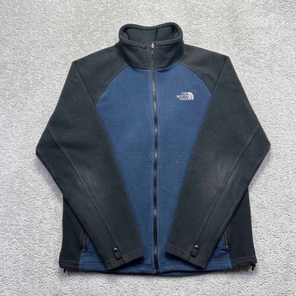 The North Face Fleece Jacket Mens Large Blue Black Full Zip Gorpcore Liner